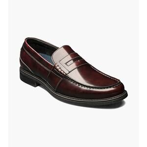 Nunn Bush Men's Burgundy Lincoln Moc Toe Penny Loafer Leather Preppy - Size 8